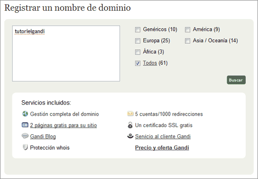  formulario de búsqueda de dominios